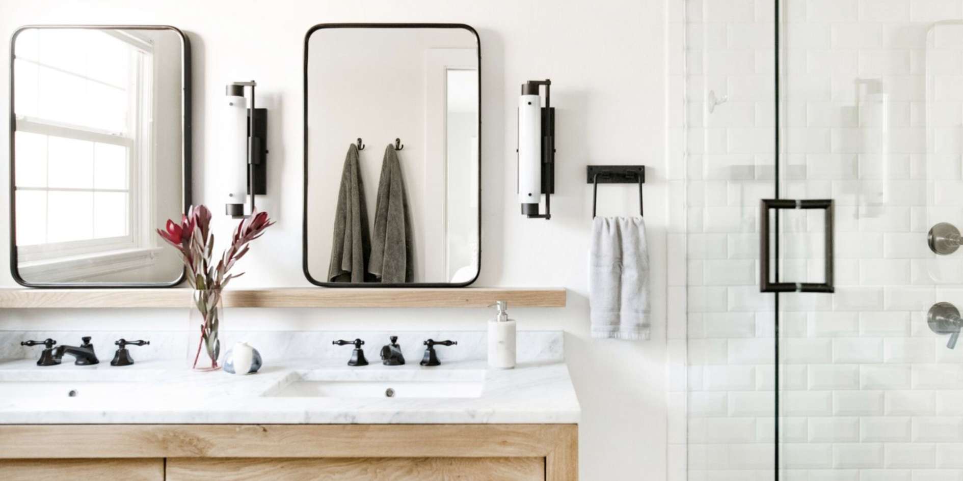 Floating Shelves Above the Toilet