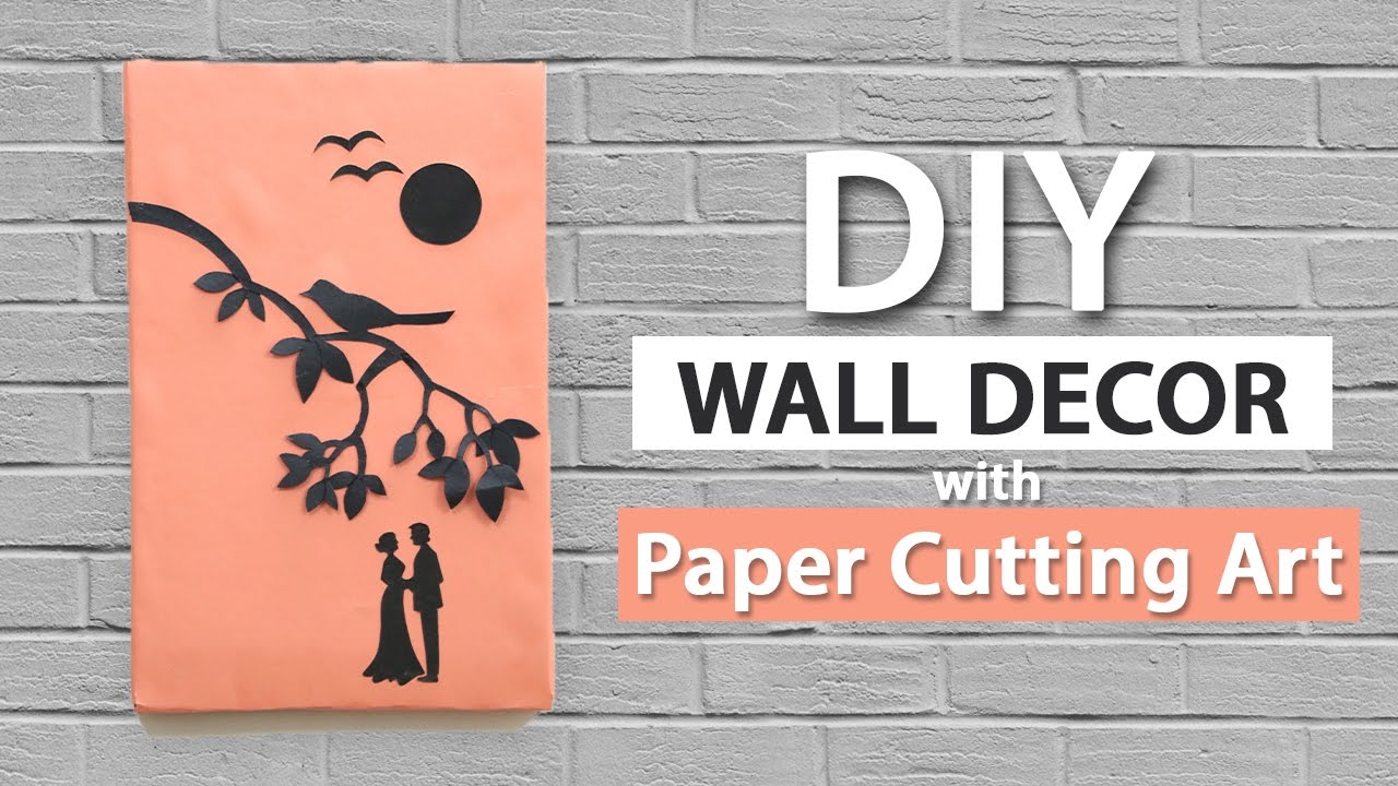 Wall Decor Ideas from Paper Cutting Art: Easy Wall Hanging for DIY Room Decor via Waste Material